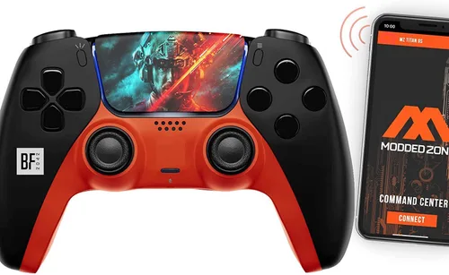Vista 14 de MODDEDZONE Custom Rapid Fire, Anti Recoil, Macros MODDED Wireless Controller for PS5 & PC - Unique Smart Mods for ps5 controller controlled by the