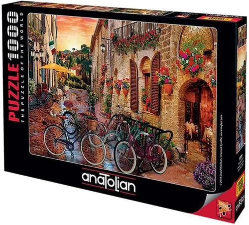 Vista 3 de Anatolian Puzzle - Ciclismo en Toscana, Rompecabezas de 1000 piezas, #1068