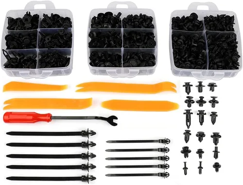 Vista 2 de SCITOO Kit de repuesto para tornillos de expansión de 16 tamaños para automóvil, clips de remache para parachoques