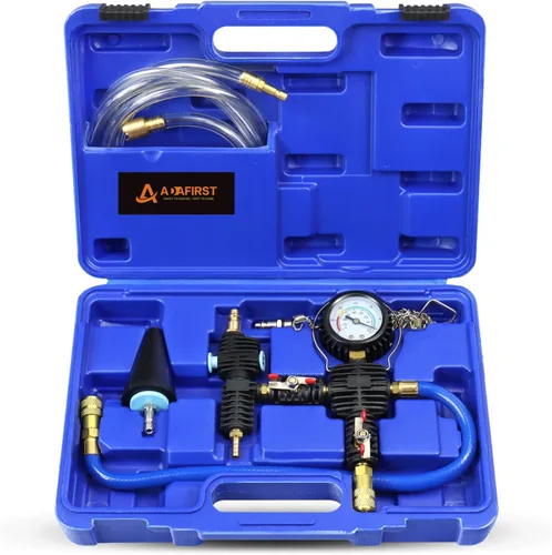 Vista 10 de Kit de recarga de vacío de refrigerante, sistema de refrigeración, kit de herramientas de purga y llenado al vacío del radiador, relleno de Estuche