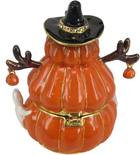 Vista 4 de Caja de baratijas con joyas de calabaza de Halloween