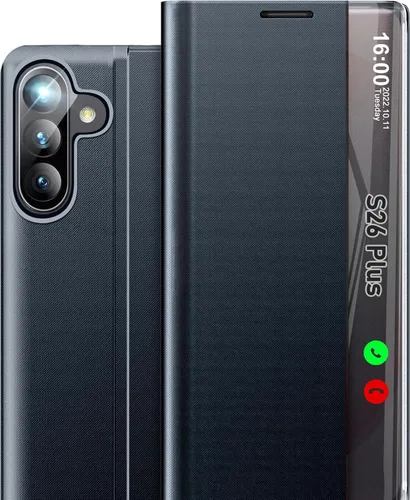Vista 34 de Funda de teléfono para Samsung Galaxy A16 5G, Clear View Window Funda delgada de lujo para teléfono Galaxy A16 con soporte, funda protectora