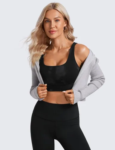 Vista 40 de CRZ YOGA Butterluxe - Brasier deportivo con espalda en U para mujer, cuello redondo, acolchado, de bajo impacto, para yoga, entrenamiento