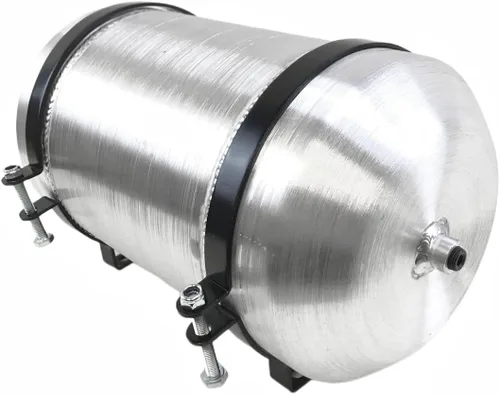 Vista 3 de JSD 2.9 galones en total 8 x 14 pulgadas, tanque de combustible vertical de aluminio, celda de tanque de gasolina con soporte 1/4 pulgadas NPT