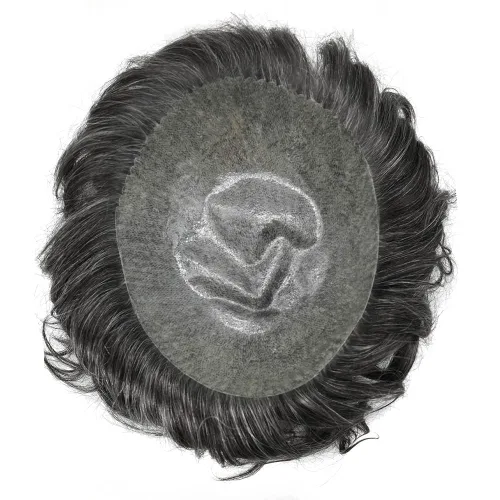 Vista 87 de Toupee para hombre 100% cabello humano real tupé para hombres 0.004 in piel de poliuretano para hombre, sistema de reemplazo de piezas de pelo