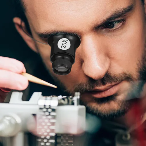 Vista 7 de Lupa monocular portátil, lupa de mano, cúpula óptica, lupa para ojos, lupa para joyas, monedas, circuito óptico textil, 4