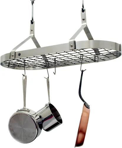 Vista 2 de Enclume Premier Contemporary - Estante para macetas de techo, acero inoxidable