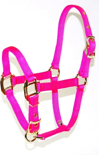 Vista 20 de Hamilton Deluxe - Caballo ajustable, 100-200 libras, color negro Premium Quality 3/4" Triple Ply Nylon, Foal/Mini Horse, Adjustable Chin Strap
