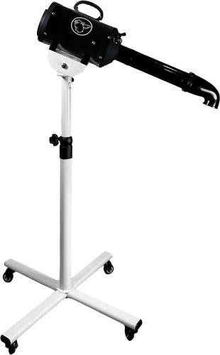 Vista 4 de Flying Pig - Secador de aseo para perros de alta velocidad con velocidad de aire y calor variables (negro con logotipo blanco)