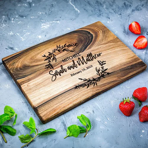 Vista 21 de Tabla de cortar personalizada, tabla de cortar grabada, tabla de cortar personalizada, regalo de boda, despedida de soltera, aniversario