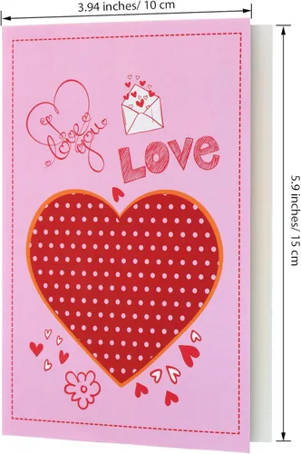 Vista 2 de Zonon 48 tarjetas para el día de San Valentín con sobres, tarjetas de felicitación a granel para niños de 4 x 6 pulgadas, tarjetas postales de San
