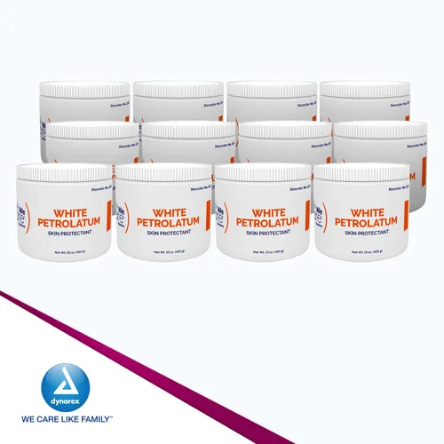 Vista 7 de Dynarex Petrolatum blanco, gelatina de petróleo para piel seca, dañada o agrietada, jalea de petróleo blanca calmante para irritaciones menores