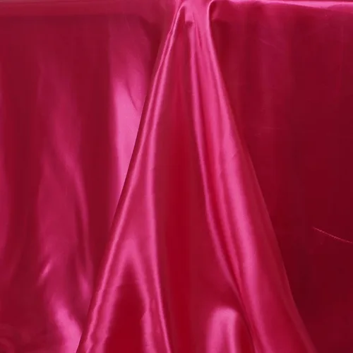 Vista 2 de BalsaCircle Mantel rectangular de satén fucsia de 90 x 156 pulgadas, para bodas, recepciones, eventos, cocina, comedor