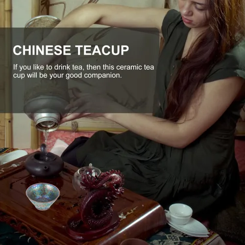 Vista 8 de LIFKOME Taza de té china hecha a mano Jian Ware JianZhan Taza de té china imitación de la dinastía tradicional de la canción JianZhan Temmoku Negro