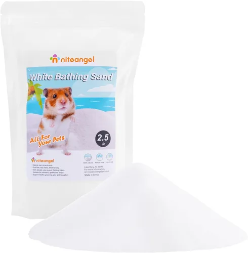 Vista 7 de Niteangel Baño de Arena del Desierto para Hámster Baño Sin Polvo o Arena para Baño de Hámster, Chinchillas, Jerbos, Ratones, Degu u Otras Mascotas