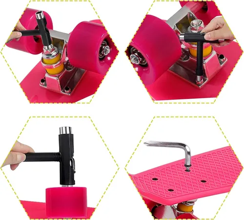 Vista 6 de SISIGAD Monopatín para niños – Monopatín para principiantes de 22 pulgadas para niños y niñas – El mejor regalo para edades de 4 a 6 / 6 a 12 años