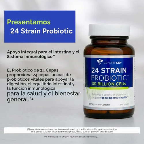 Vista 2 de Gundry MD® Probiótico de 24 cepas, 30 mil millones de UFC, 30 cápsulas