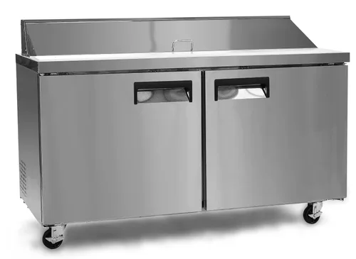 Vista 9 de FSE Mesa de preparación comercial refrigerada de una sola puerta de 27.5 pulgadas, 6 pies cúbicos, acero inoxidable, 115 V