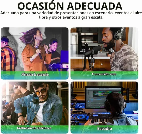 Vista 9 de XTUGA KP4 Mezclador de audio de 4 canales con Bluetooth, controlador de tablero de sonido DJ