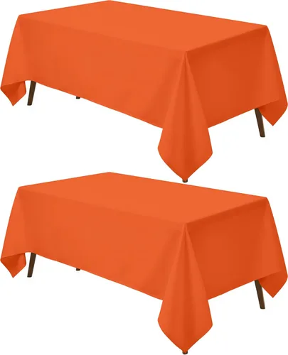 Vista 44 de Utopia Kitchen Mantel rectangular, 1 paquete, mantel lavable a máquina, mantel de poliéster para comedor, fiestas de bufé, pícnics, eventos, bodas