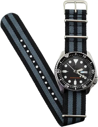 Vista 5 de Benchmark Basics Correa de reloj de nailon Correa de reloj militar de nailon balístico impermeable de una pieza para hombres y mujeres Elección
