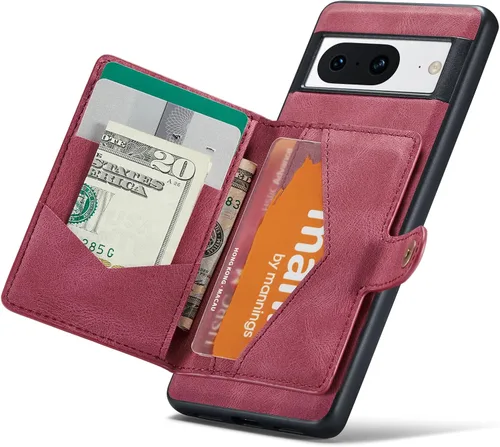 Vista 15 de Funda para Google Pixel 6 Pro, cartera magnética desmontable con ranura para efectivo, soporte de carga inalámbrica, función atril compatible