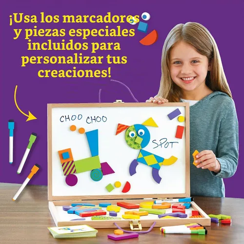 Vista 4 de MindWare Imagination Patterns - Juego de construcción magnético