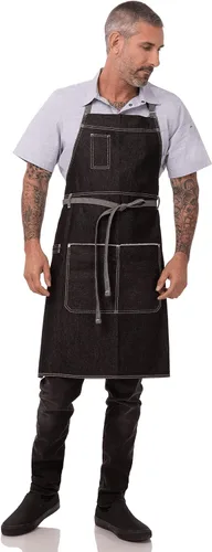 Vista 7 de Chef Works Delantal Bronx con cuello redondo