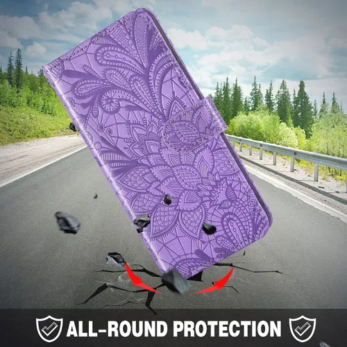 Vista 7 de Asuwish Funda para teléfono Samsung Galaxy S9 con protector de pantalla de vidrio templado y ranura para tarjetero, función atril con función atril