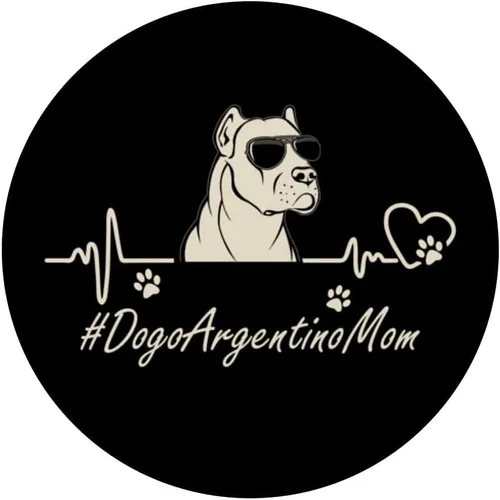 Vista 3 de Dogo Argentino Mom Heartbeat With Dog Cool For Mothers Day PopSockets Swappable PopGrip
