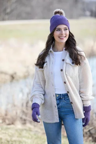 Vista 9 de Britt's Knits Gorro de punto cálido para mujer, con forro de felpa, pompón para clima frío