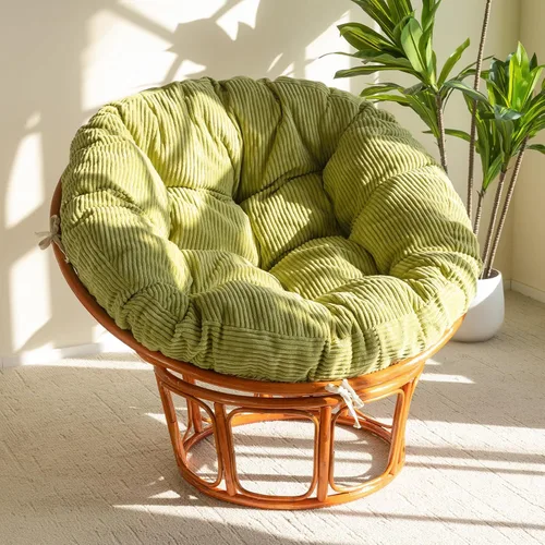 Vista 14 de HIGOGOGO Cojín para silla Papasan con funda de corduroy (sin silla), cojín de apoyo de 48 x 48 pulgadas, cojín para silla acolchado, beige