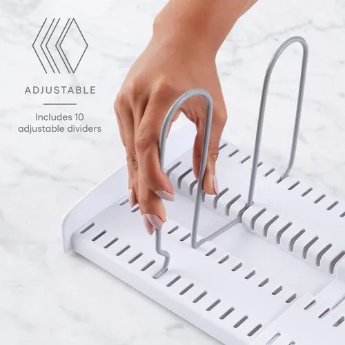 Vista 3 de YouCopia StoreMore - Estante expandible para sartenes y tapas, organizador de sartenes ajustable de 12.5 a 22 pulgadas de ancho para almacenamiento
