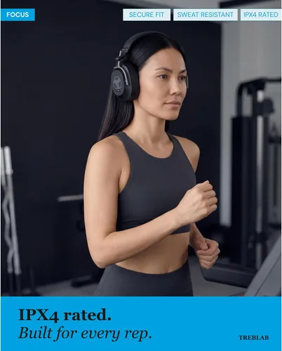 Vista 10 de TREBLAB U5 Auriculares con cancelación activa de ruido sobre la oreja, auriculares inalámbricos Bluetooth 5.3 con micrófono, batería de 65 horas