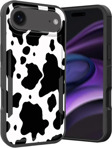 Vista 108 de Funda para iPhone Air, doble capa híbrida resistente resistente a prueba de golpes de policarbonato duro + funda protectora de silicona suave