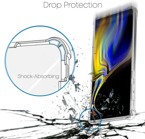 Vista 5 de GOOSPERY Funda para Galaxy Note 9, funda protectora transparente con esquinas reforzadas, a prueba de golpes, delgada, híbrida para Samsung Galaxy
