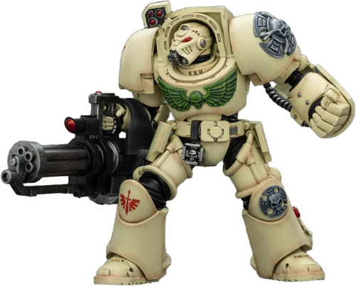 Vista 14 de JOYTOY Black Templars Warhammer 40k 1/18 Figura de acción Black Templars Terminator 1 con espada de poder y bolter de tormenta, regalos