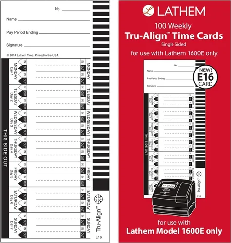 Vista 6 de Lathem, reloj con tecnología Tru-Align, N/A Un lado, 4" x 9