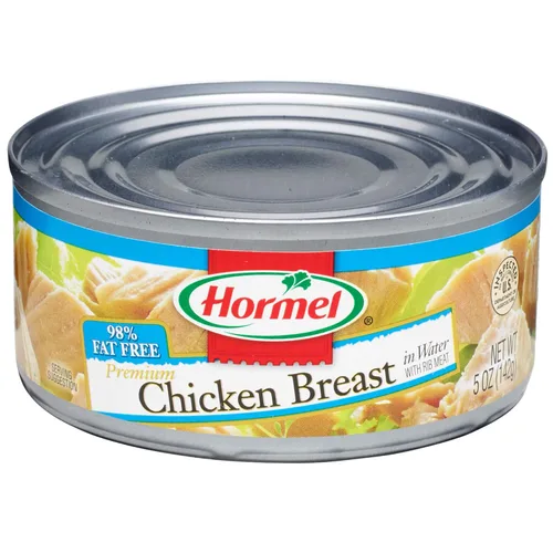 Vista 10 de Hormel Pechuga de pollo prémium en agua con carne de costilla, 98% libre de grasa, latas de 5 onzas (paquete de 12) 98% libre de grasa