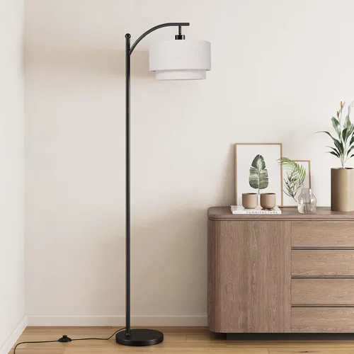 Vista 8 de Lámparas de pie SUNMORY para sala de estar con bombilla LED de 12W, lámpara de pie de arco con 3 temperaturas de color, lámparas de pie modernas