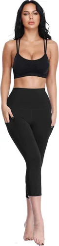 Vista 6 de CADMUS Womens High Waist Workout Legging Capris for Yoga w Side Pockets