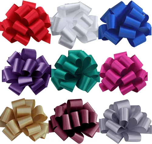 Vista 9 de GiftWrap Etc. Lazos de regalo - 5 pulgadas de ancho, juego de 9, otoño Estampados navideños 1
