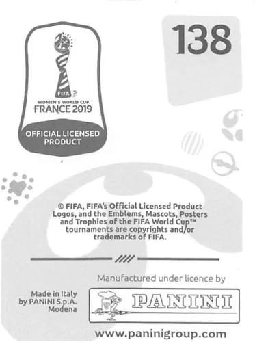 Vista 2 de Panini FIFA - Calcomanías para álbumes de la Copa Mundial Femenina de Francia 2019 (solo adhesivo individual) Fútbol #138 Logotipo del equipo España