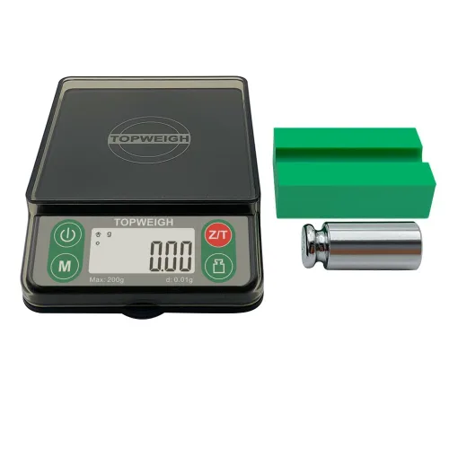 Vista 8 de Báscula de flecha con soporte de flecha, escala de grano de flecha, fácil de leer, 3086 granos x 0.1gn, 7.05 oz por 0.00 oz, pantalla