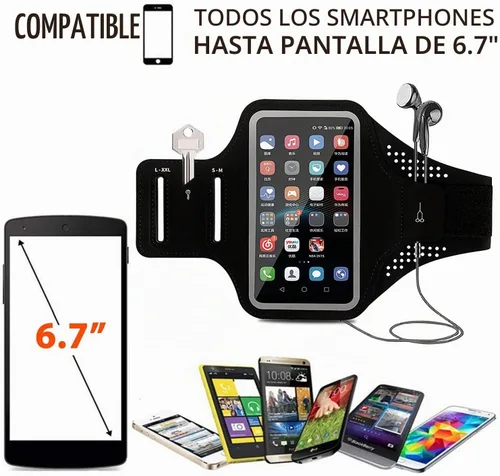 Vista 7 de Soporte de teléfono para correr Brazalete celular para iPhone 11 12 13 14 15 Pro Max XS X XR Plus Galaxy