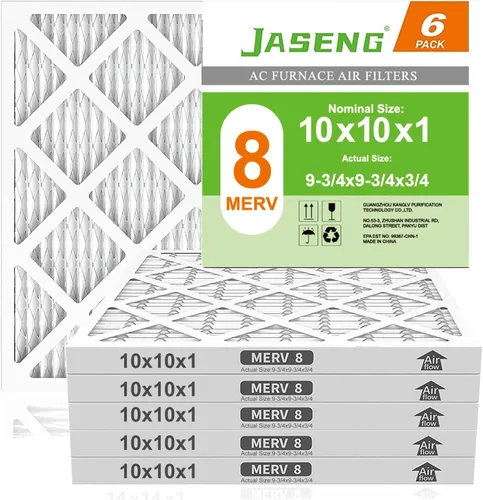 Vista 10 de Paquete de 4 filtros de aire para horno de 10 x 10 x 1, filtrado MERV 8 MPR 600 y FPR 5, reemplazo del filtro de aire HVAC