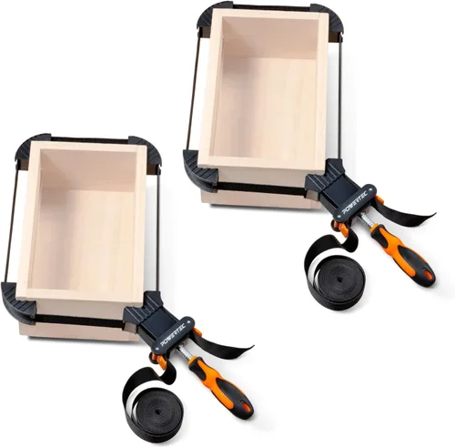 Vista 8 de POWERTEC Abrazaderas de correa para carpintería – Abrazaderas de banda de liberación rápida con mango ergonómico, abrazadera de marco de fotos