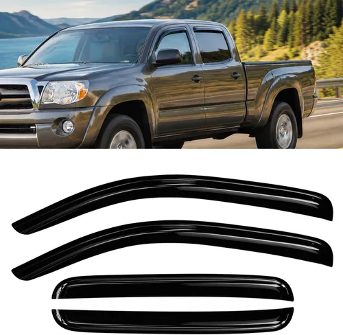 Vista 73 de Protectores de lluvia de ventana para Ford F150 SuperCab 2004-2014 2 piezas deflector de ventana para 09-14 F-150 con 2 puertas delanteras