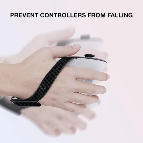 Vista 5 de APEXINNO VR Controller Grips Adjustable Active Knuckle Straps with Battery Cover for Meta Quest 3 Accessories, VR Controller Strap Battery Cover