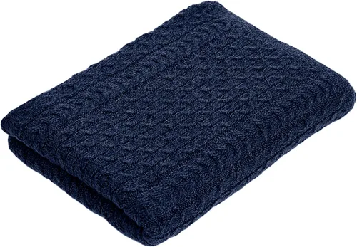 Vista 3 de SAOL Manta de cama tamaño King Irish Aran de lana merina suave, 92 x 78 pulgadas (verde)